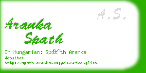 aranka spath business card